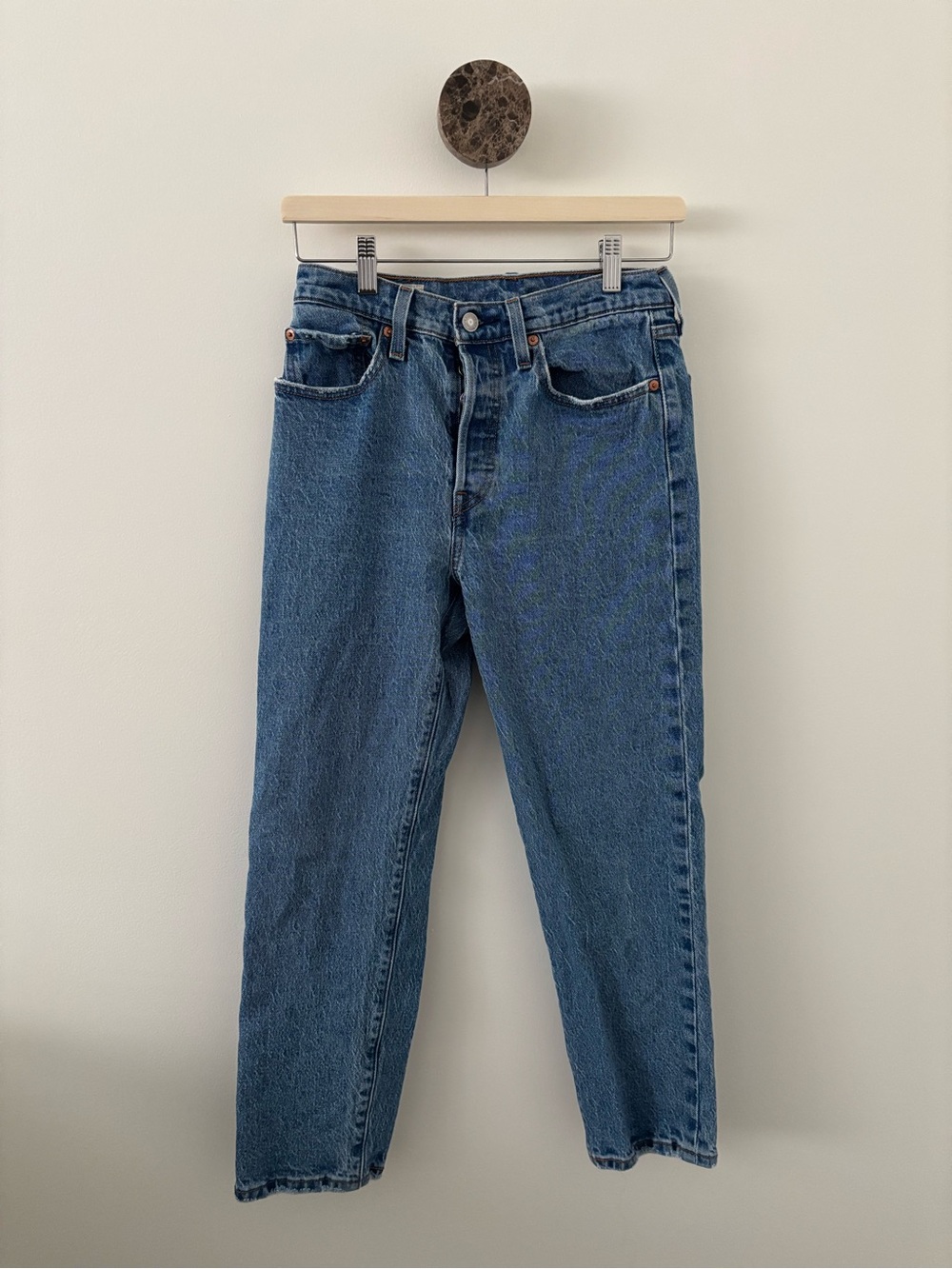 Levi's Womens 501 Straight Leg Jeans - Blue